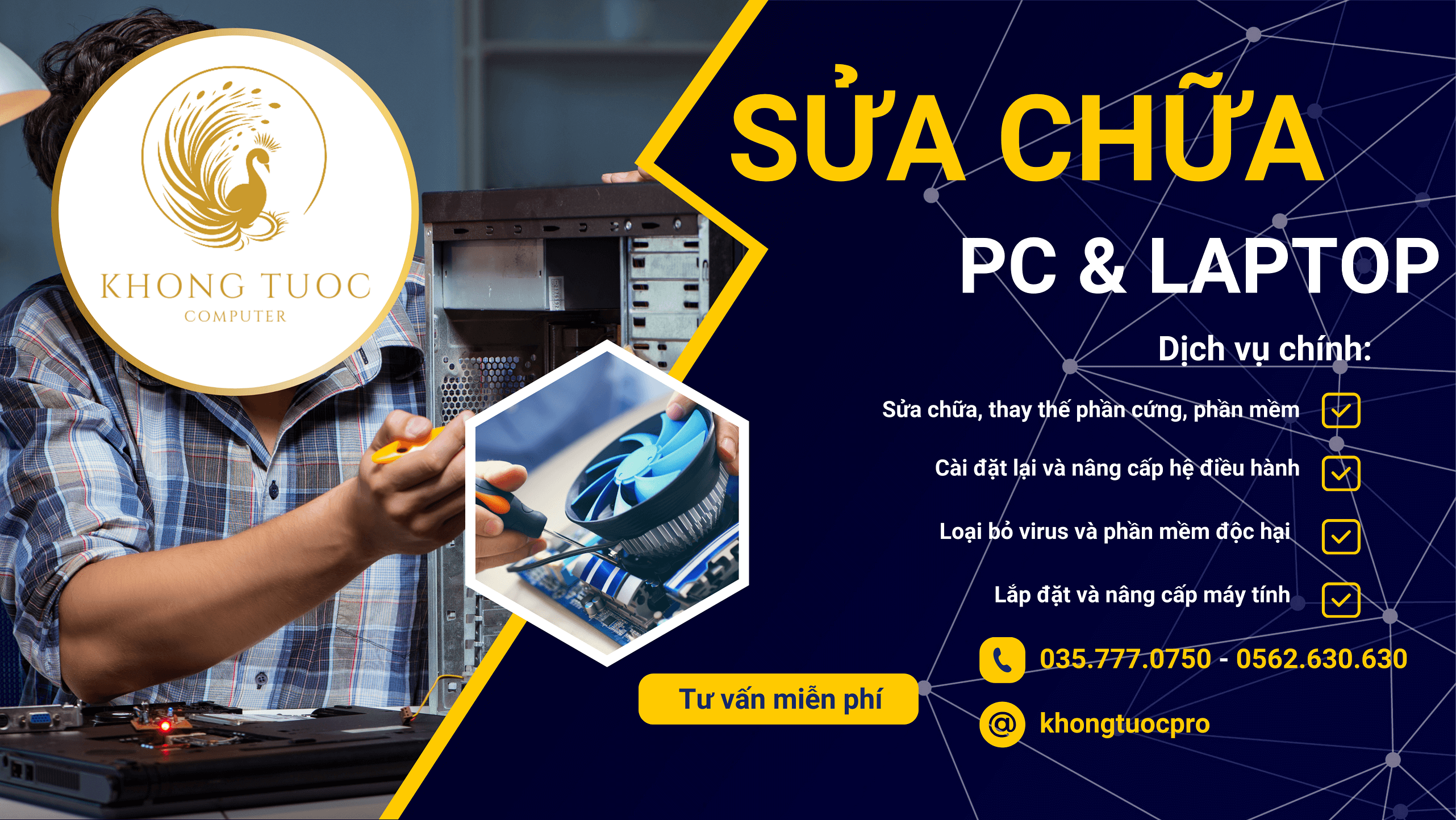 Dịch vụ sửa chữa PC/Laptop chuyên nghiệp