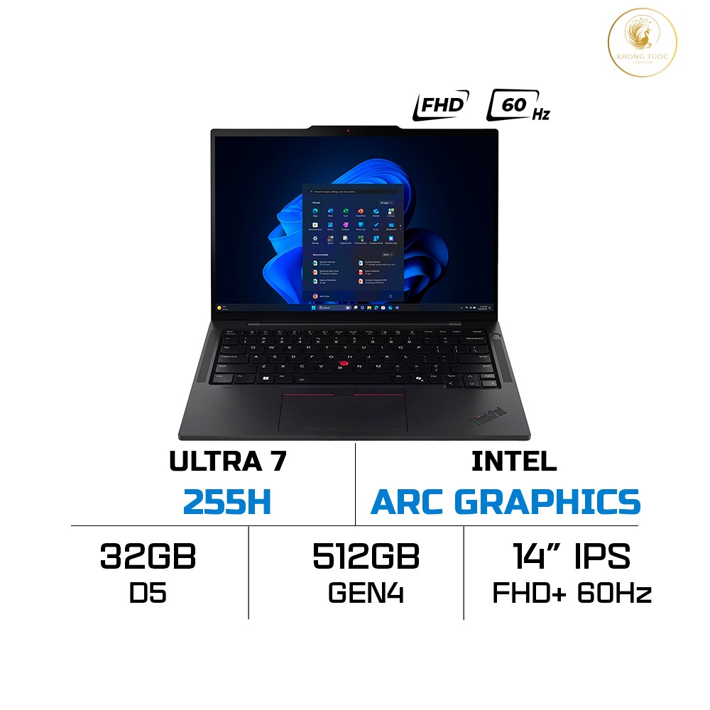 Laptop Lenovo ThinkPad T14s Gen 6 21R10004VA (Ultra 7 255H, Intel ARC Graphics, RAM 32GB LPDDR5x, SSD 512GB, 14 Inch IPS FHD+, 60Hz, NoOS)