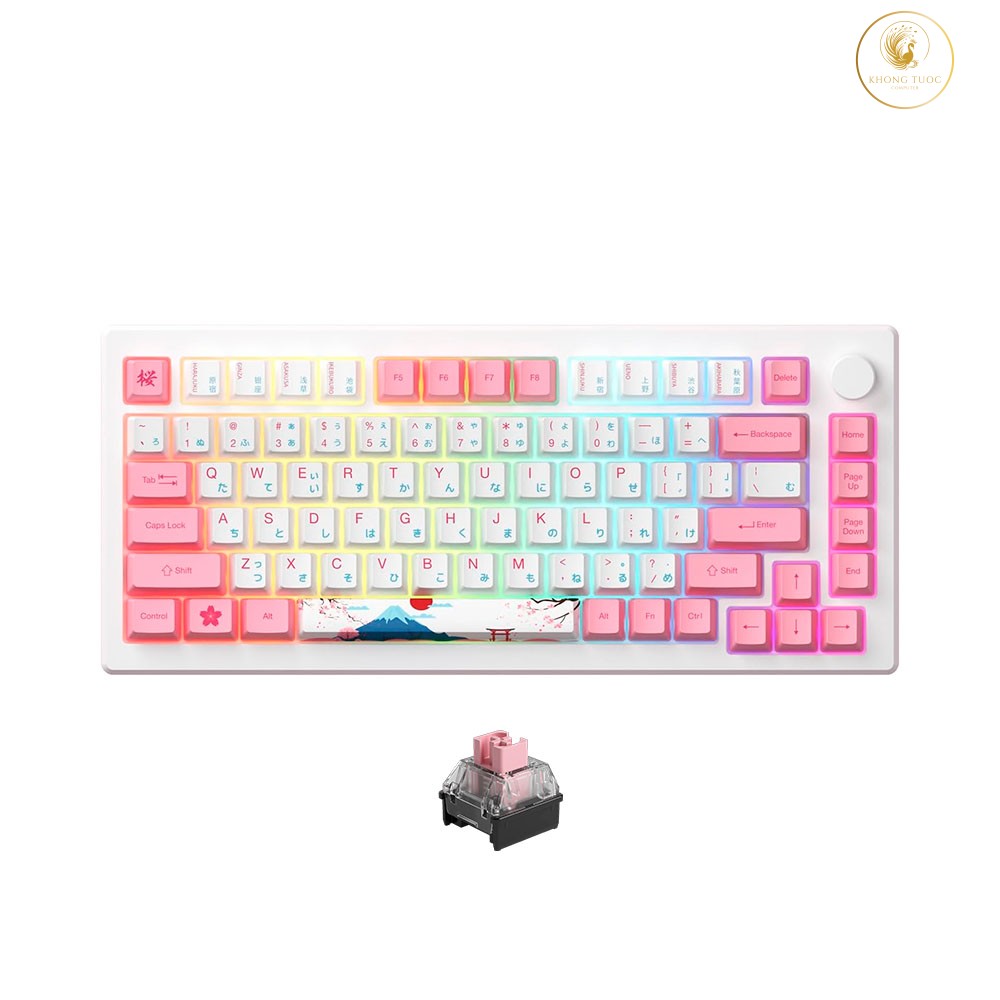 Bàn phím cơ không dây AKKO MOD007B-HE PC Tokyo Sakura Pink Hotswap (Magnetic Sw)