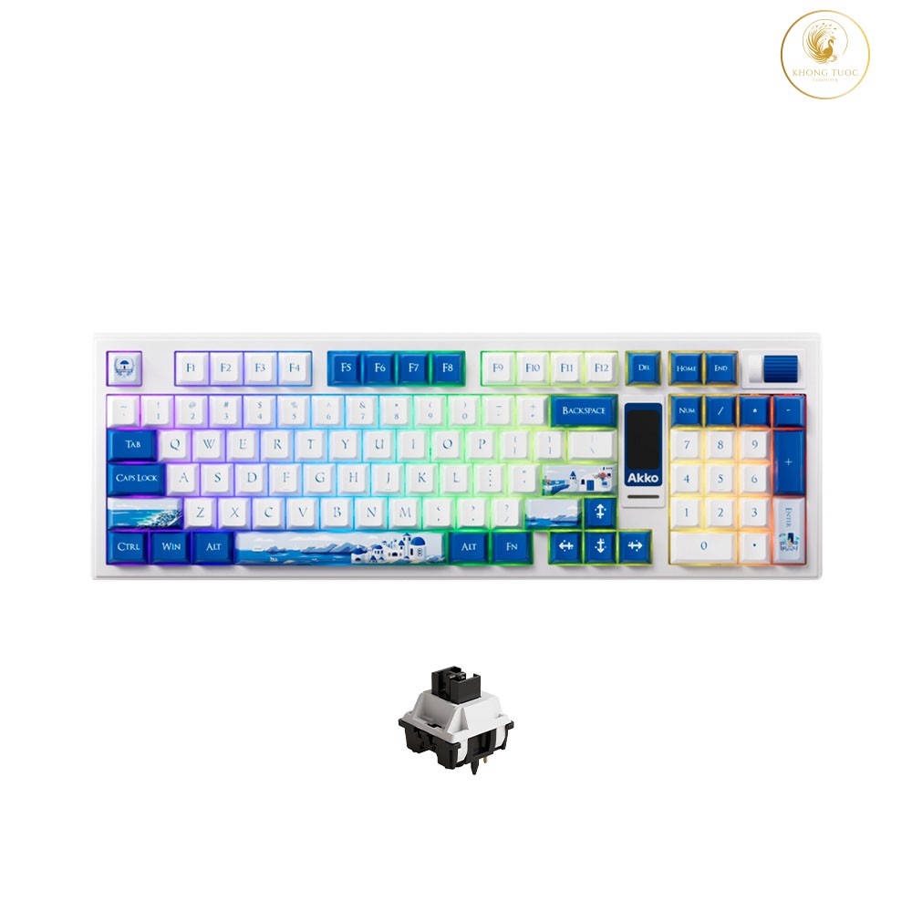 Bàn phím cơ không dây AKKO 5098B Santorini LCD Screen RGB Hotswap (AKKO Sw)