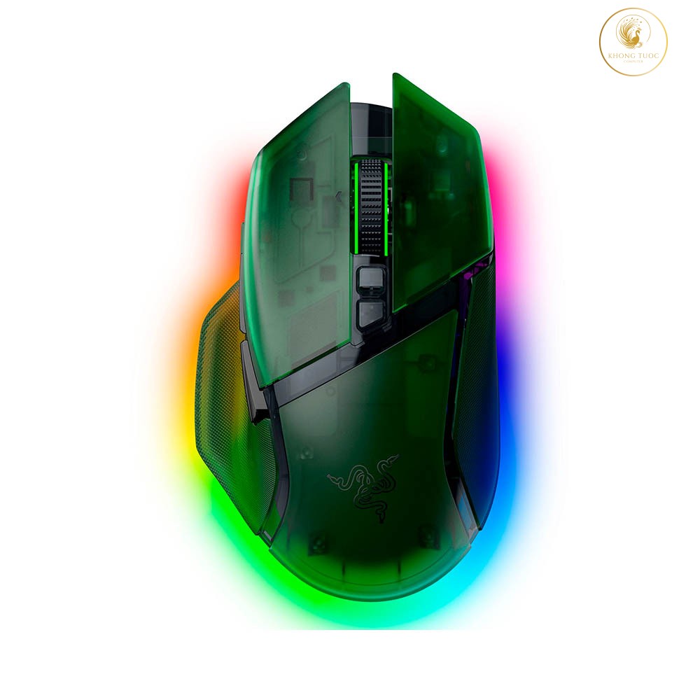 Chuột không dây Razer Basilisk V3 Pro 35K Phantom Green Edition RZ01-05240300-R3A1