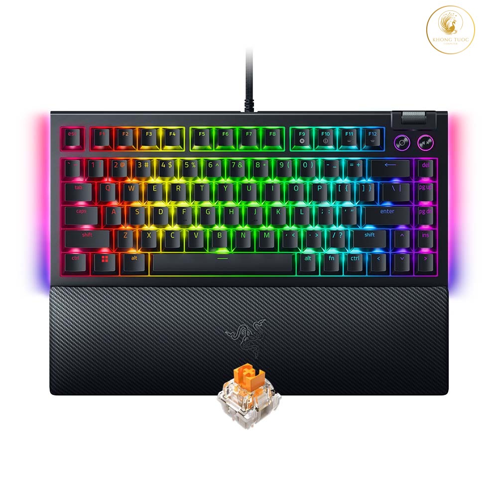 Bàn phím cơ Razer BlackWidow V4 75% RGB Hotswap Razer Switch Orange RZ03-05000100-R3M1