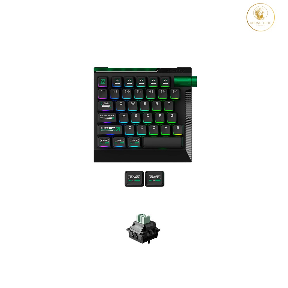 Bàn phím cơ One Handed Keychron Lemokey L0 HE Shine Through RGB Hotswap CNC Aluminum (Magnetic Sw)