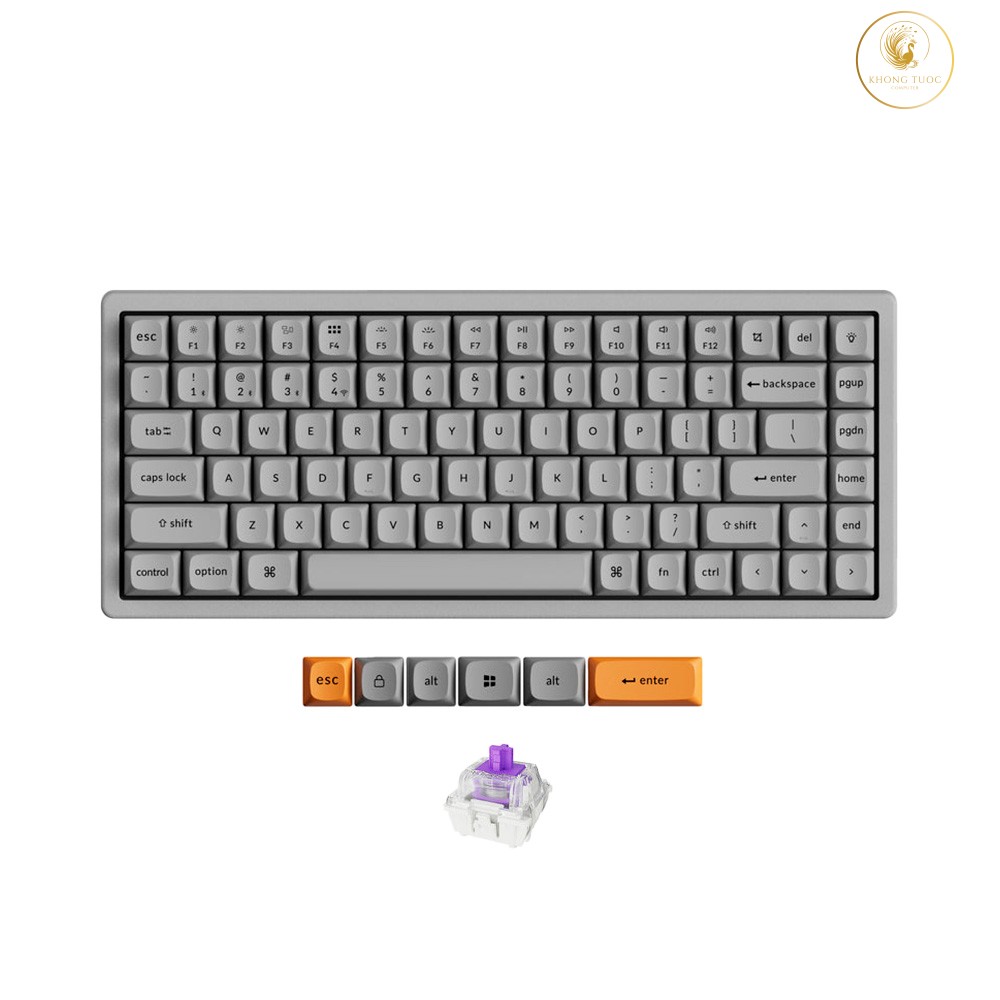 Bàn phím cơ không dây Keychron K2 HE Concrete Edition RGB Hotswap Aluminum (Magnetic Sw)