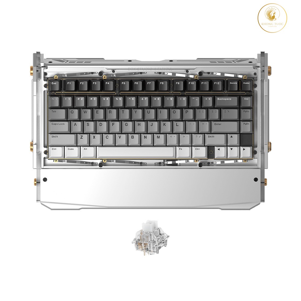 Bàn phím cơ không dây Dry Studio Black Diamond 75 Mithril Standard RGB Hotswap