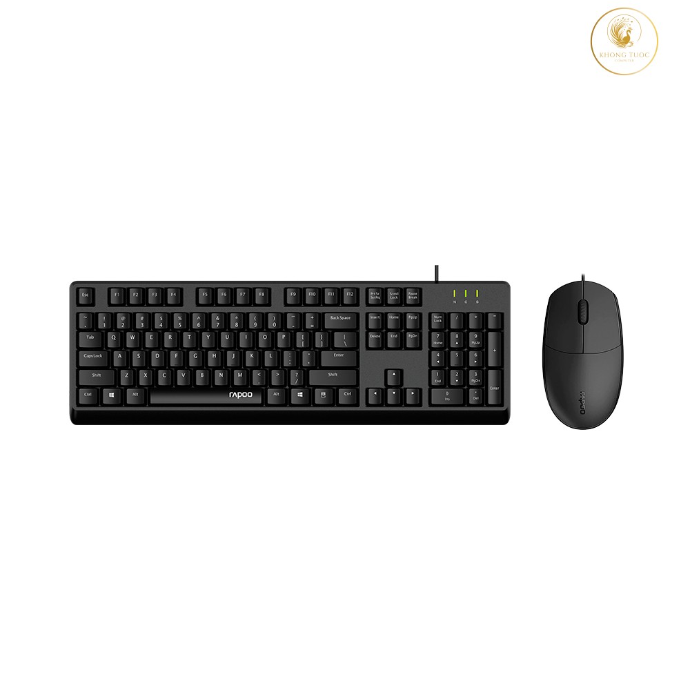 Combo Bàn Phím và Chuột Rapoo X125SE Black