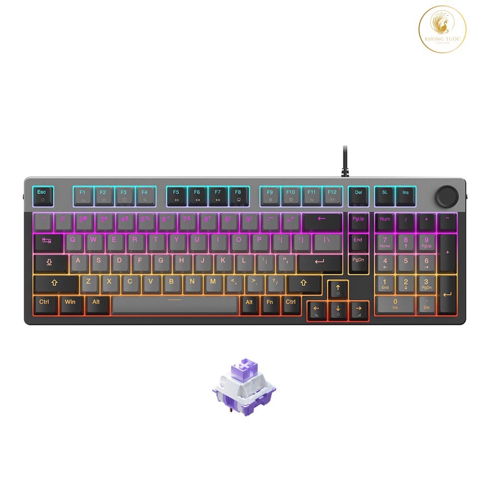Bàn phím cơ Dareu EK98L Multi LED Grey x Black (Dareu Sw)