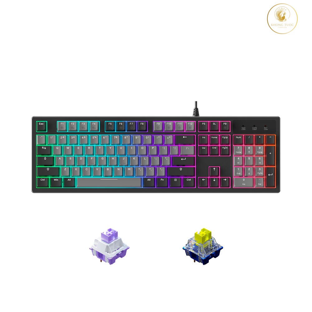 Bàn phím cơ Dareu EK104 Multi LED Grey x Black (Dareu Sw)